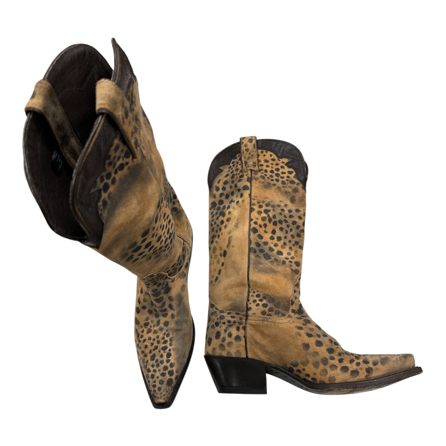 Boots Western By Cma In Animal Print, Size:7
