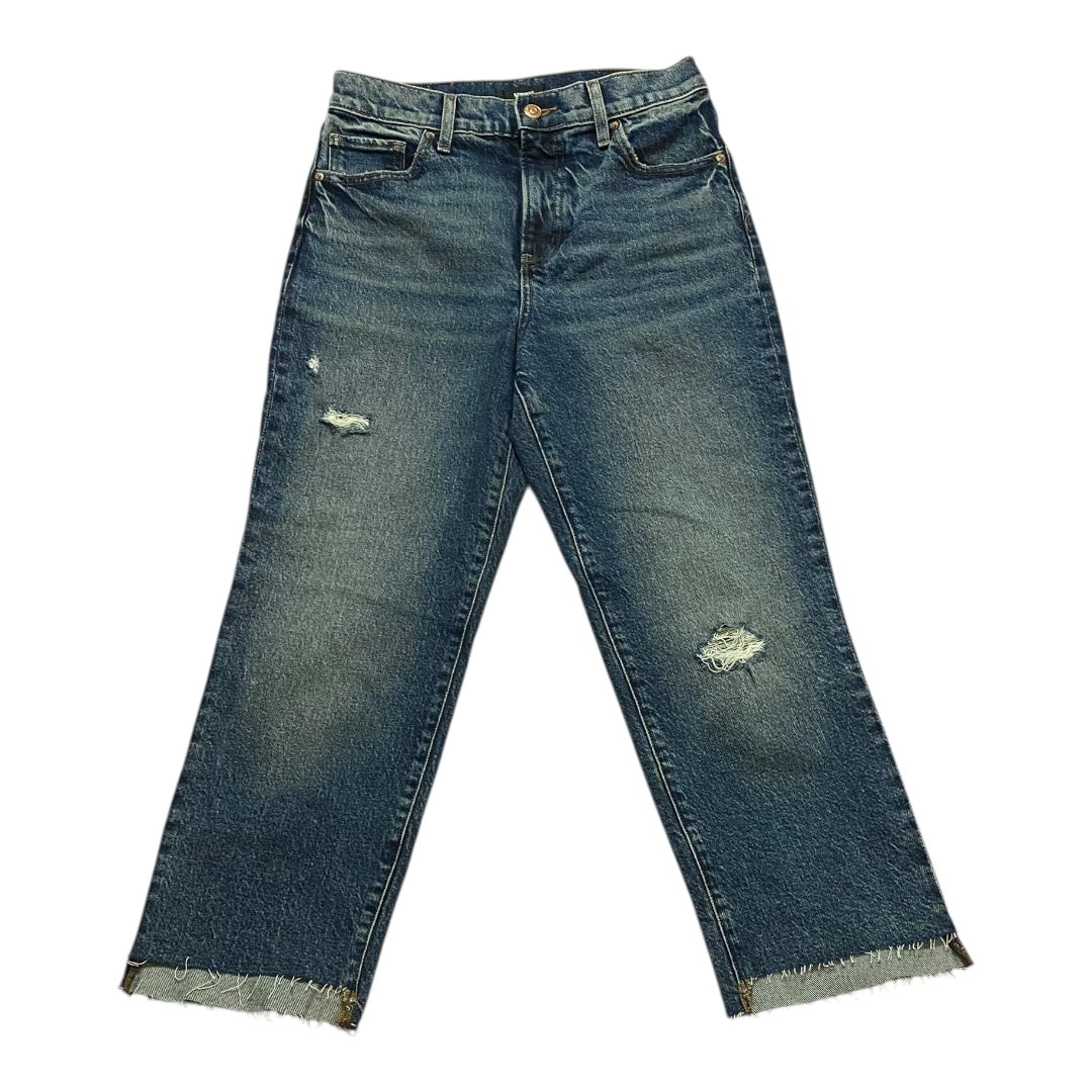 Jeans Cropped By Express In Blue Denim, Size:0