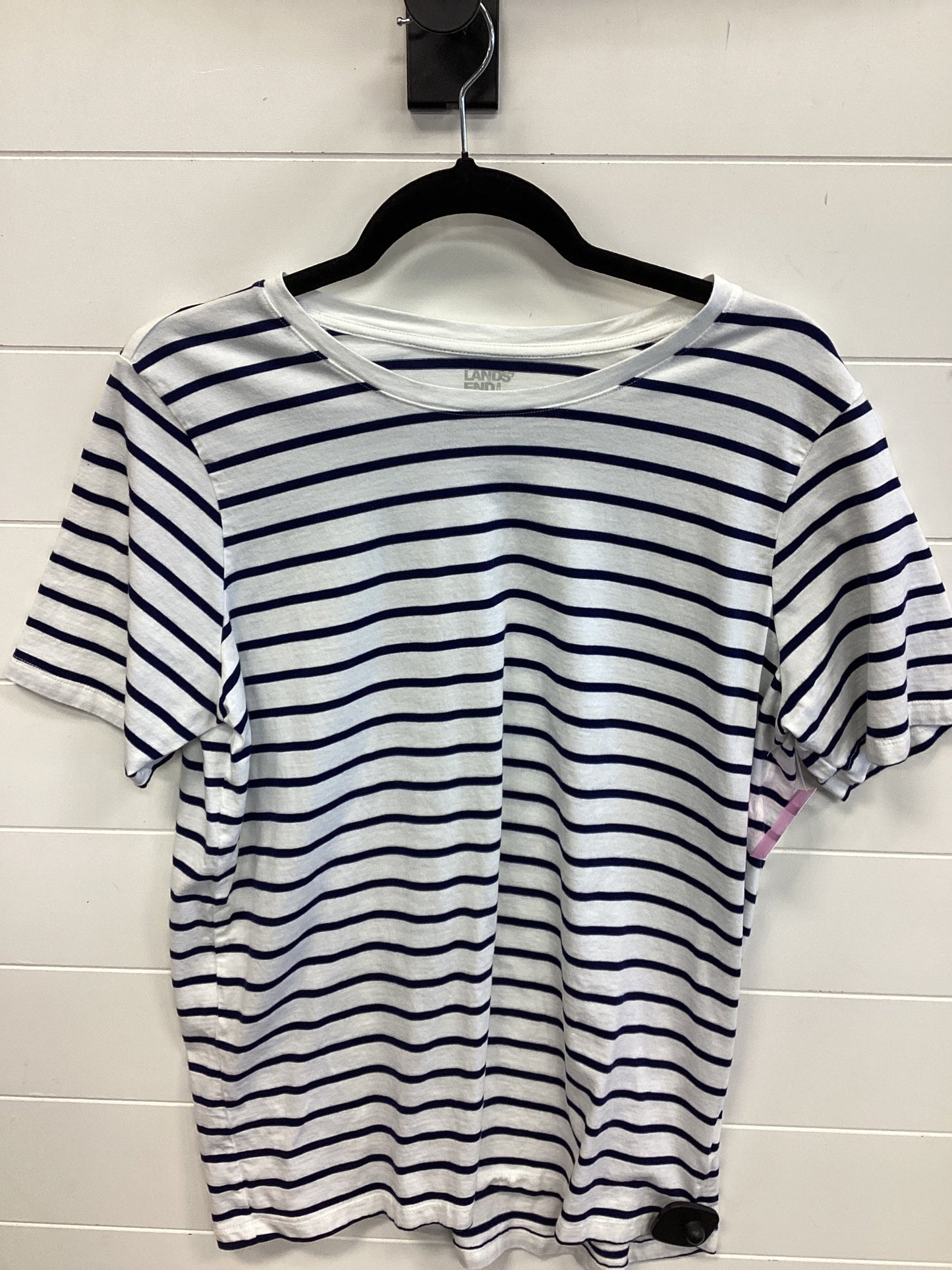 Top Ss By Lands End In Blue & White, Size:L