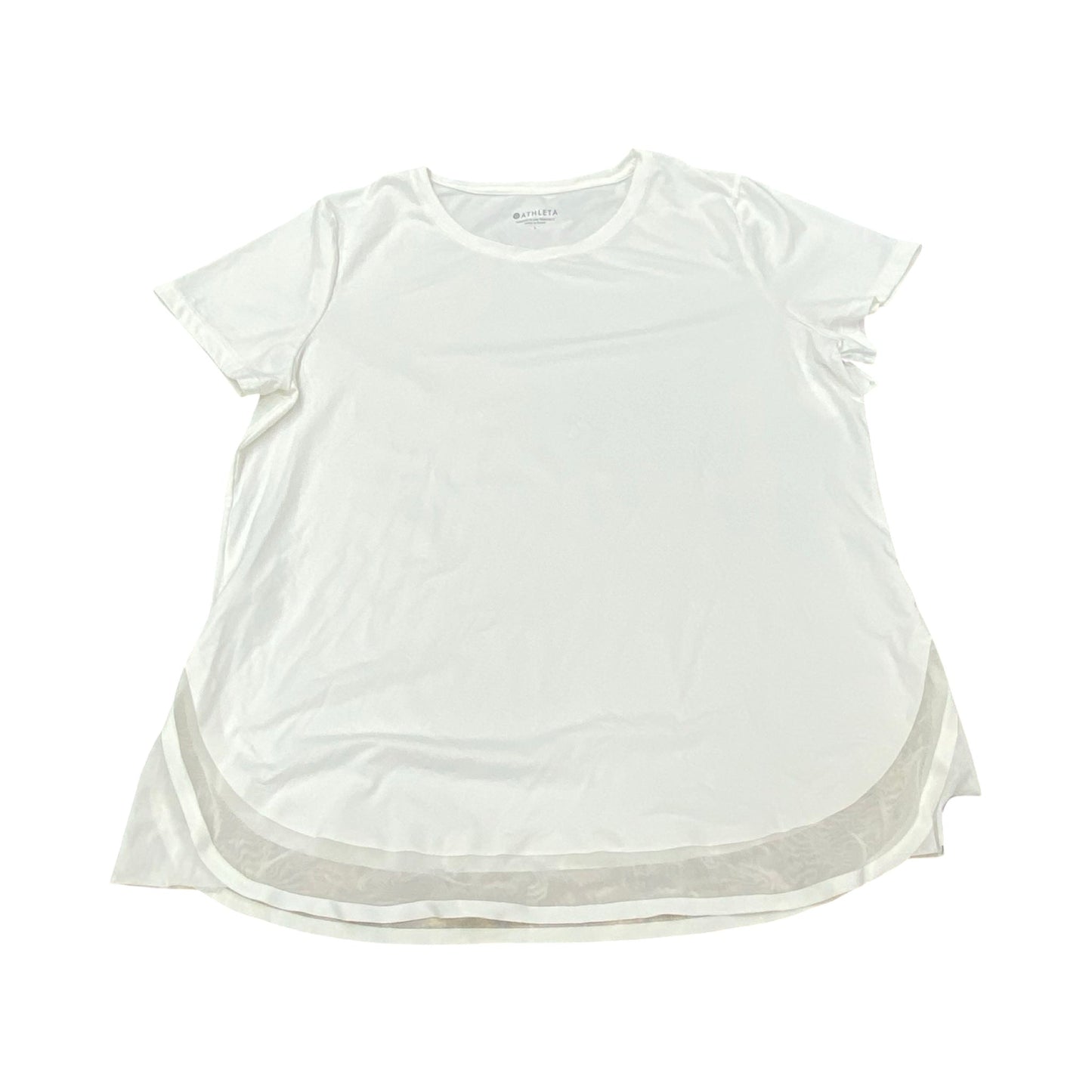 Athletic Top Ss By Athleta In White, Size:L