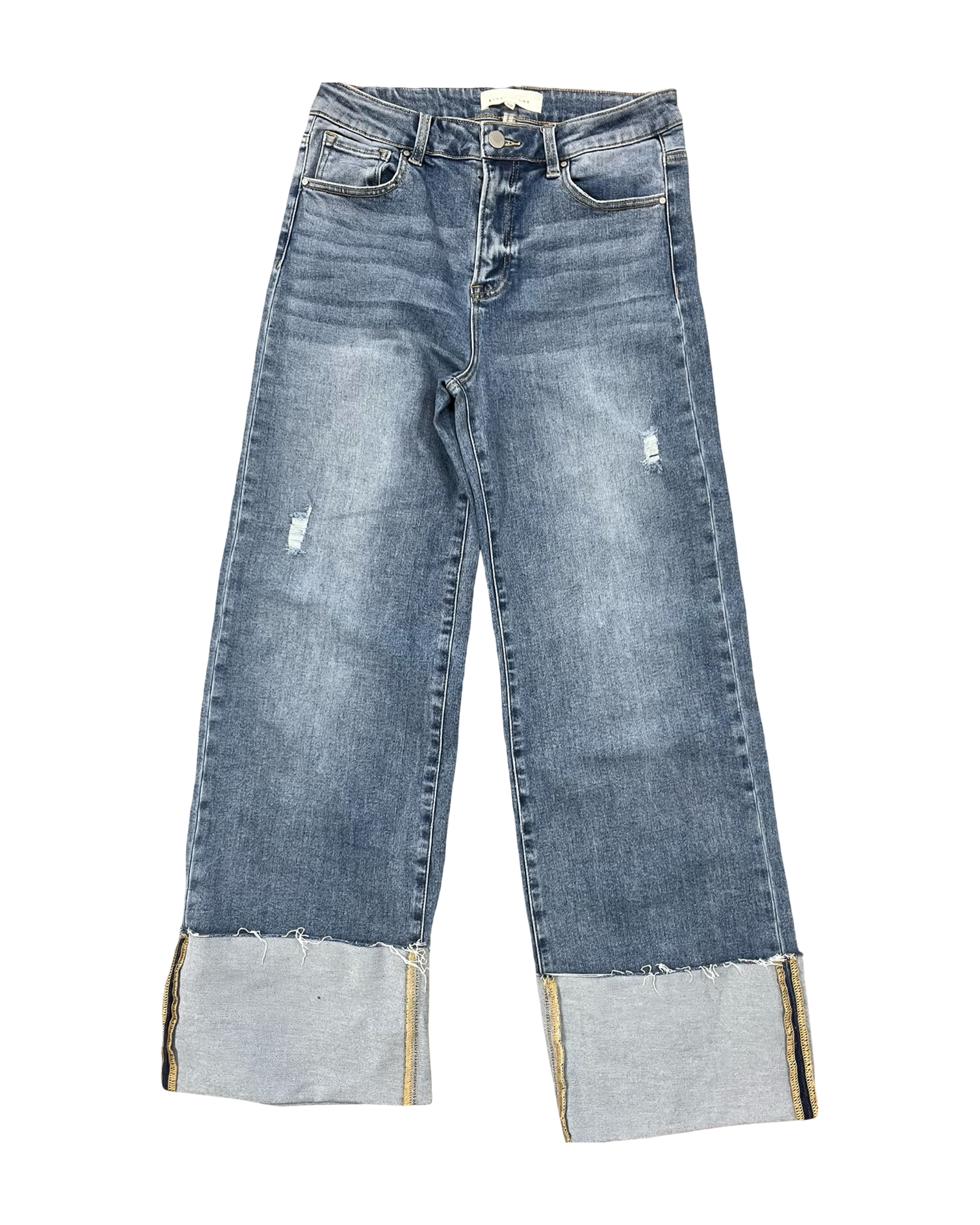 Jeans Wide Leg By Risen In Blue Denim, Size:8