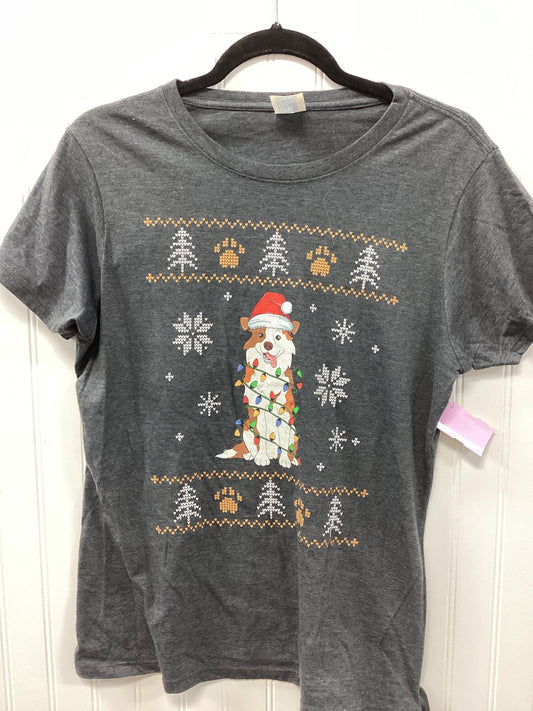 Top Ss By Clothes Mentor In Grey, Size:L