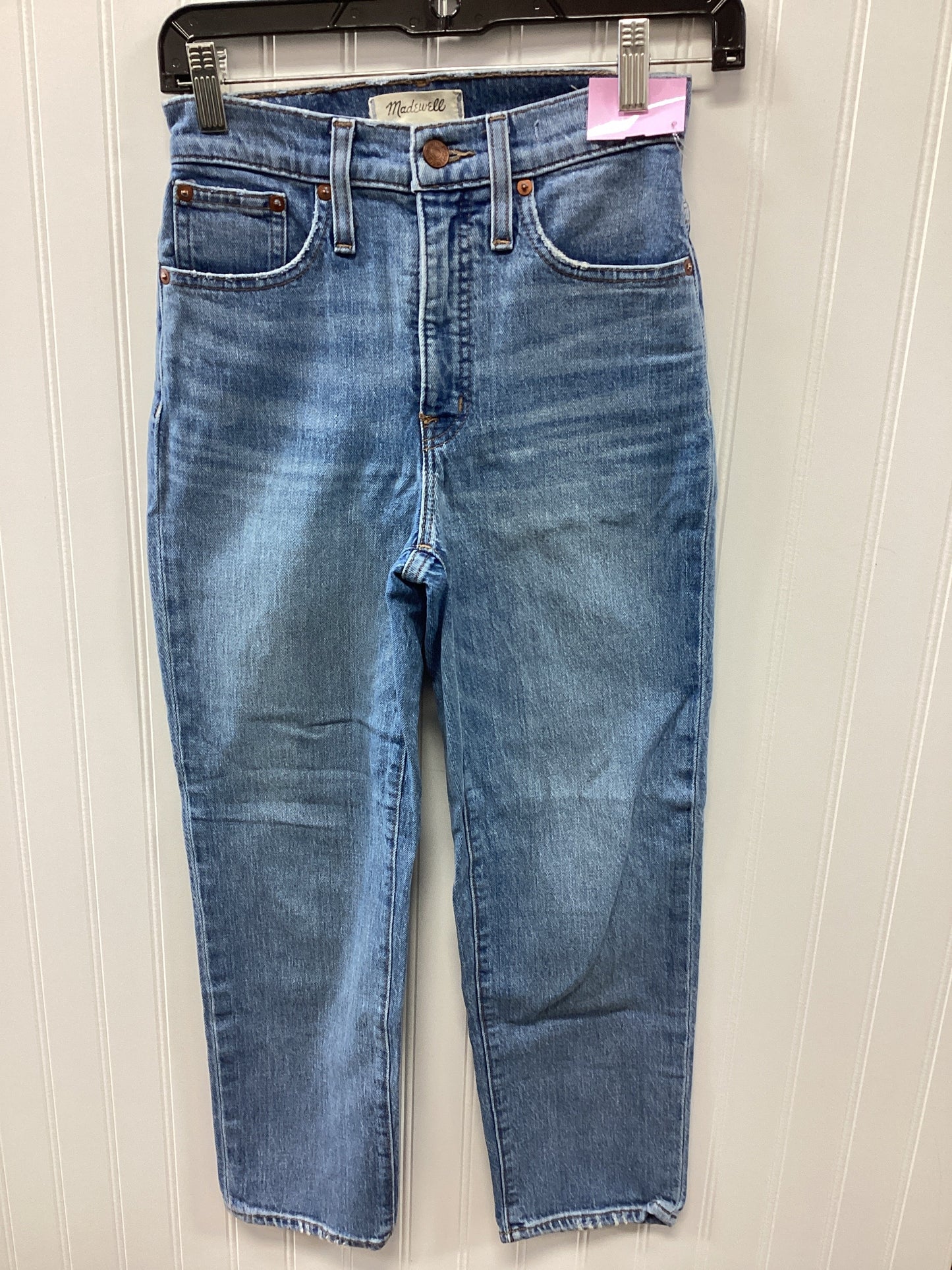 Jeans Wide Leg By Madewell In Blue Denim, Size:0