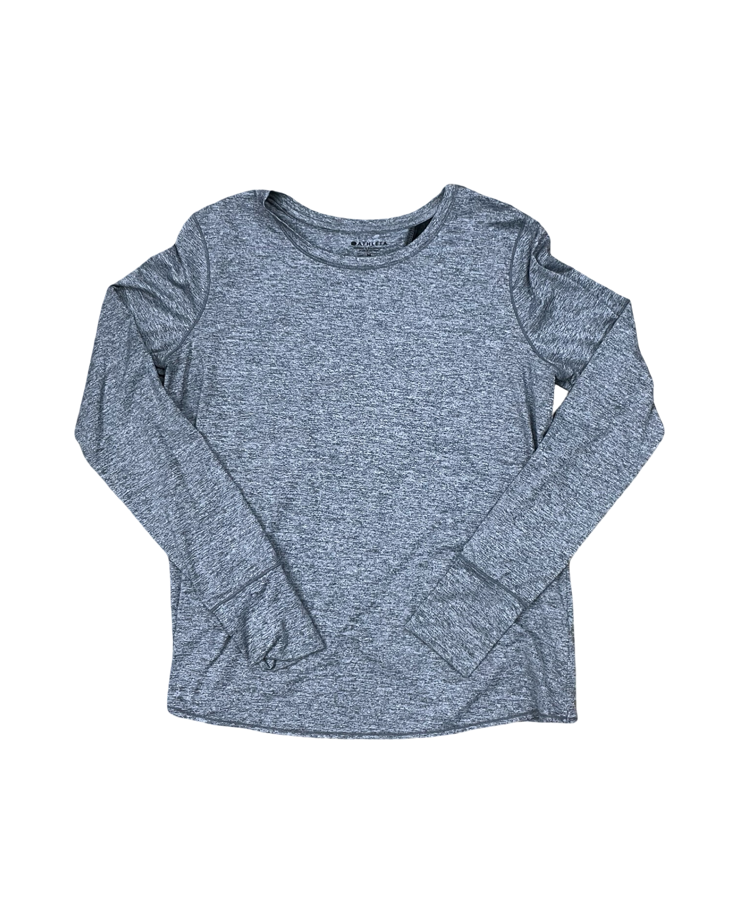 Athletic Top Ls Crewneck By Athleta In Grey, Size:M