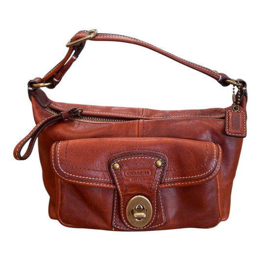 Handbag Designer By Coach In Brown, Size:Small