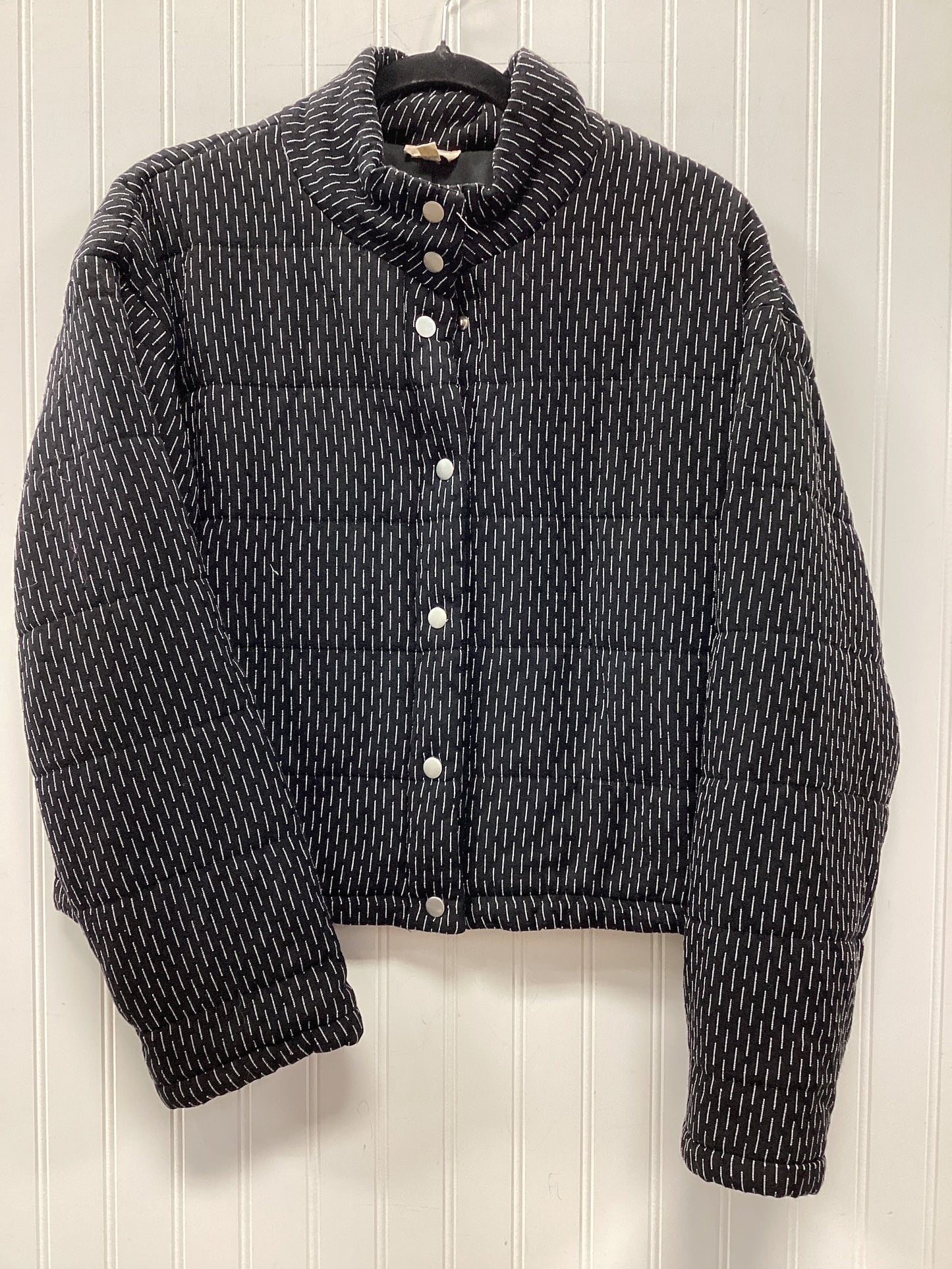 Jacket Puffer & Quilted By Hem & Thread In Black, Size:L