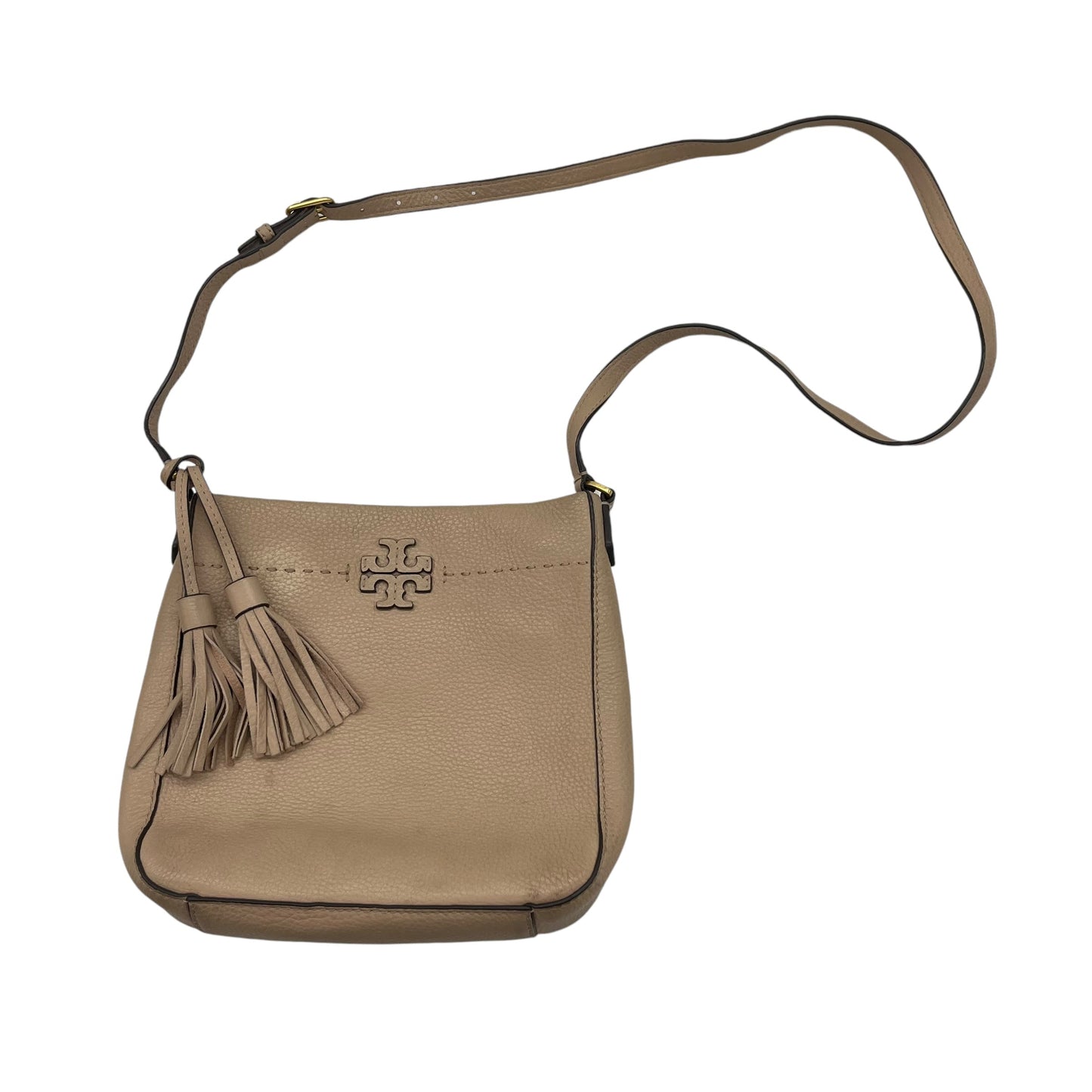 Crossbody Designer By Tory Burch In Tan, Size:Medium