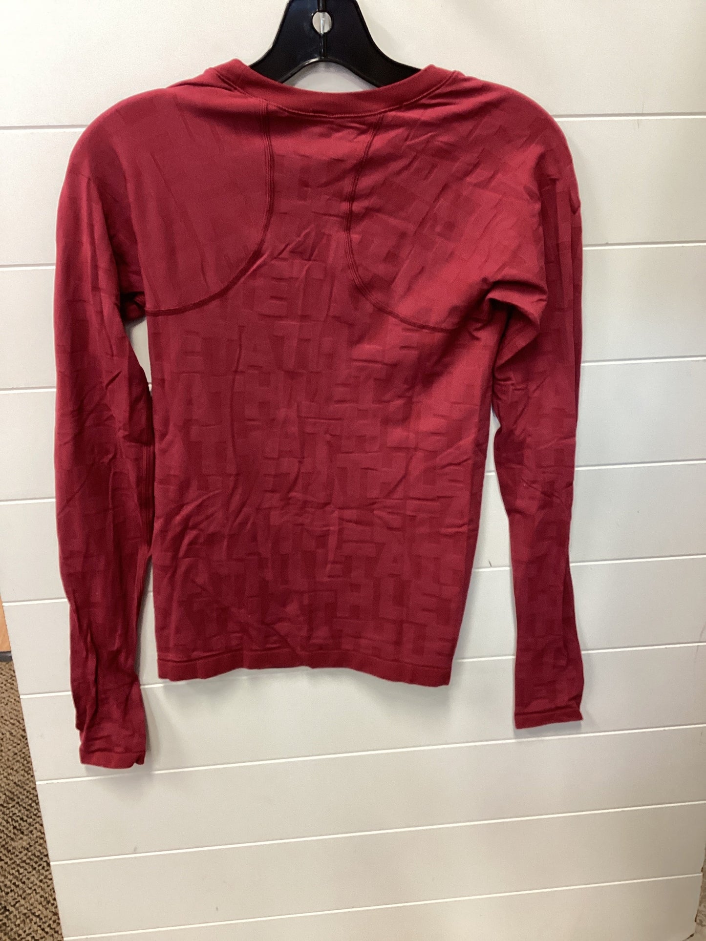 Athletic Top Ls Crewneck By Athleta In Red, Size:Xs
