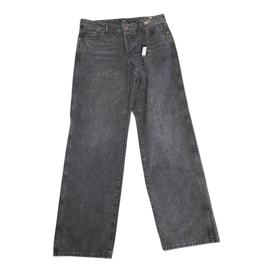 Jeans Straight By Express In Black Denim, Size:10