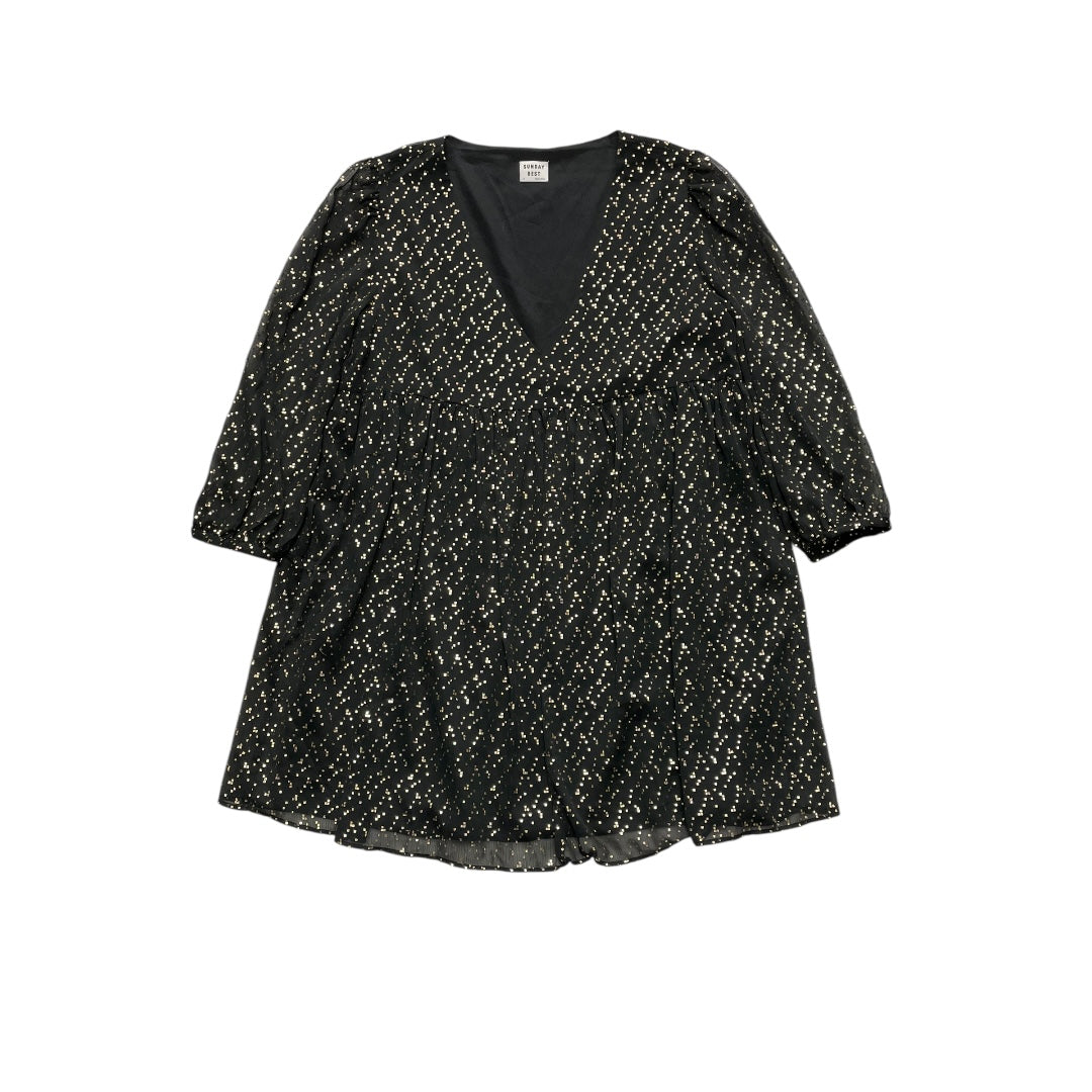 Dress Party Short By Sunday Best In Black & Gold, Size:M