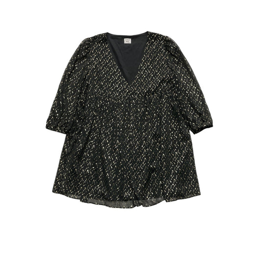 Dress Party Short By Sunday Best In Black & Gold, Size:M