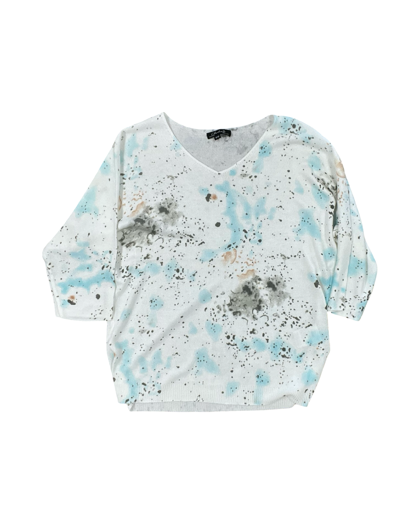 Top 3/4 Sleeve By Charlie B In Cream, Size:M