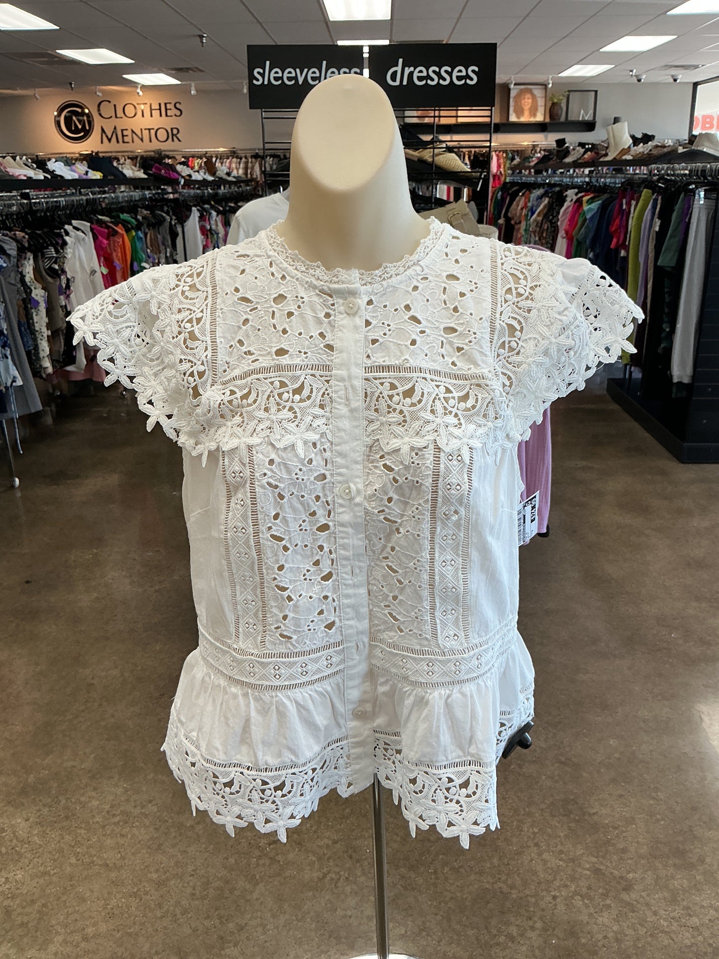 Top Ss By Anthropologie In White, Size:M