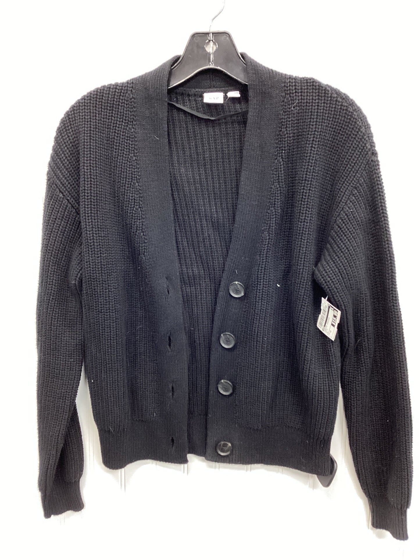 Sweater Cardigan By Gap In Black, Size:Xs