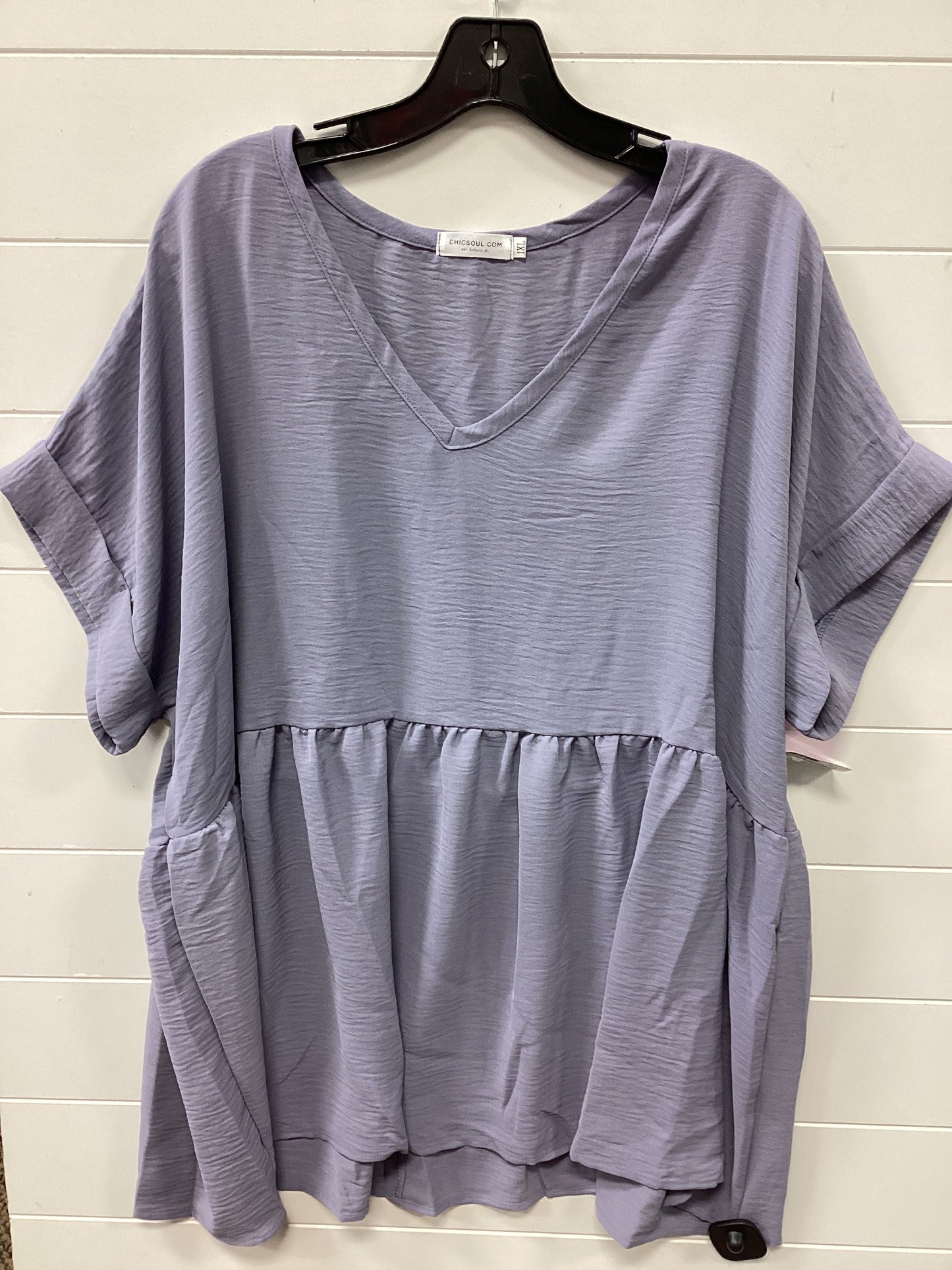 Top Ss By Chicsoul In Purple, Size:1X