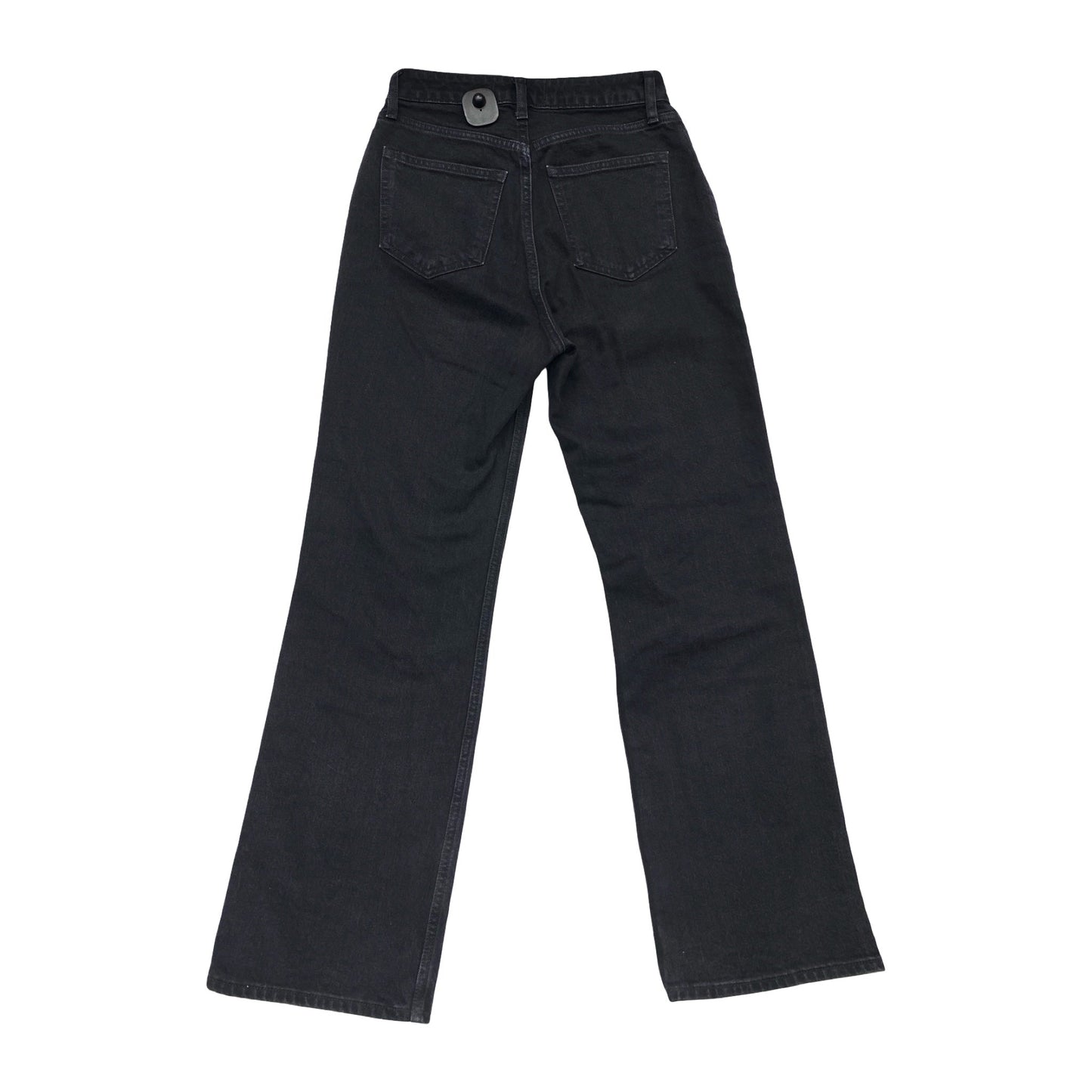 Jeans Straight By Abercrombie And Fitch In Black Denim, Size:0P