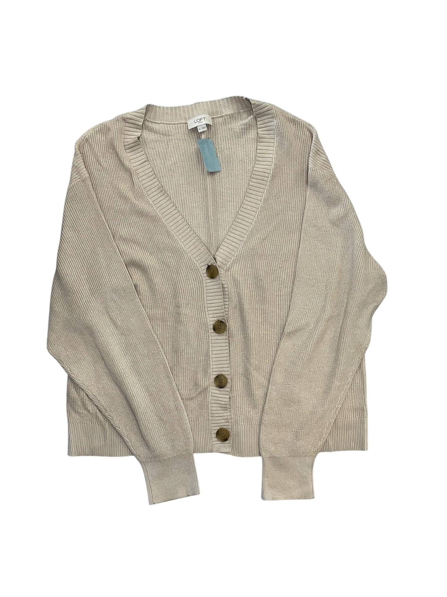 Cardigan By Loft In Tan, Size:Xl