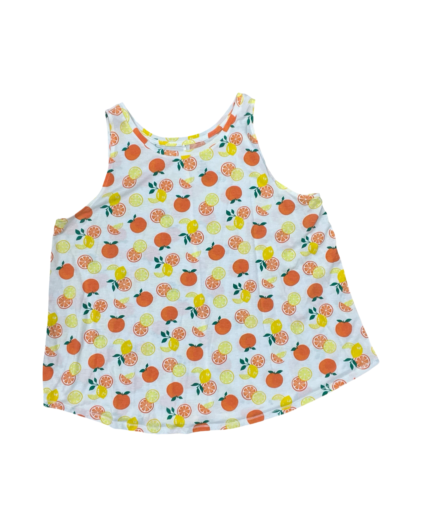 Tank Top By St Johns Bay In Orange & Yellow, Size:1X