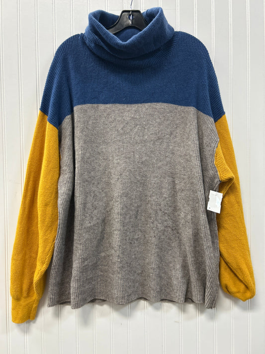 Sweater By Free People In Blue & Yellow, Size:M