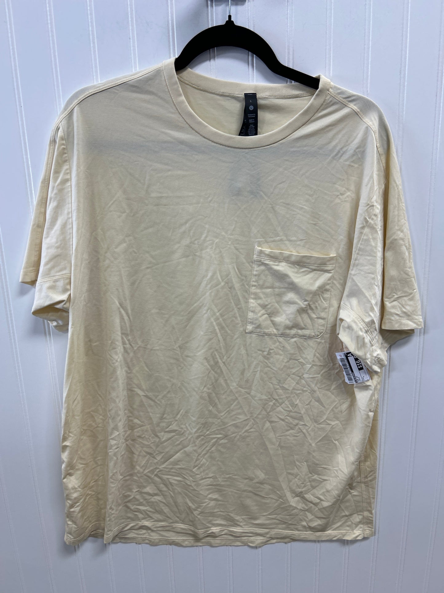 Top Ss By Lululemon In Cream, Size:L