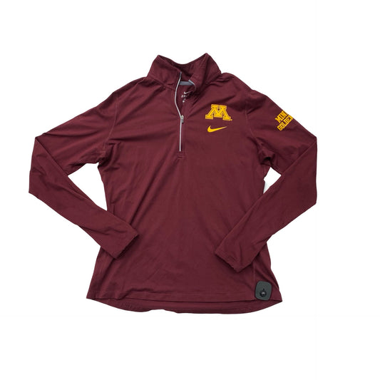 Athletic Jacket By Nike In Maroon, Size:L