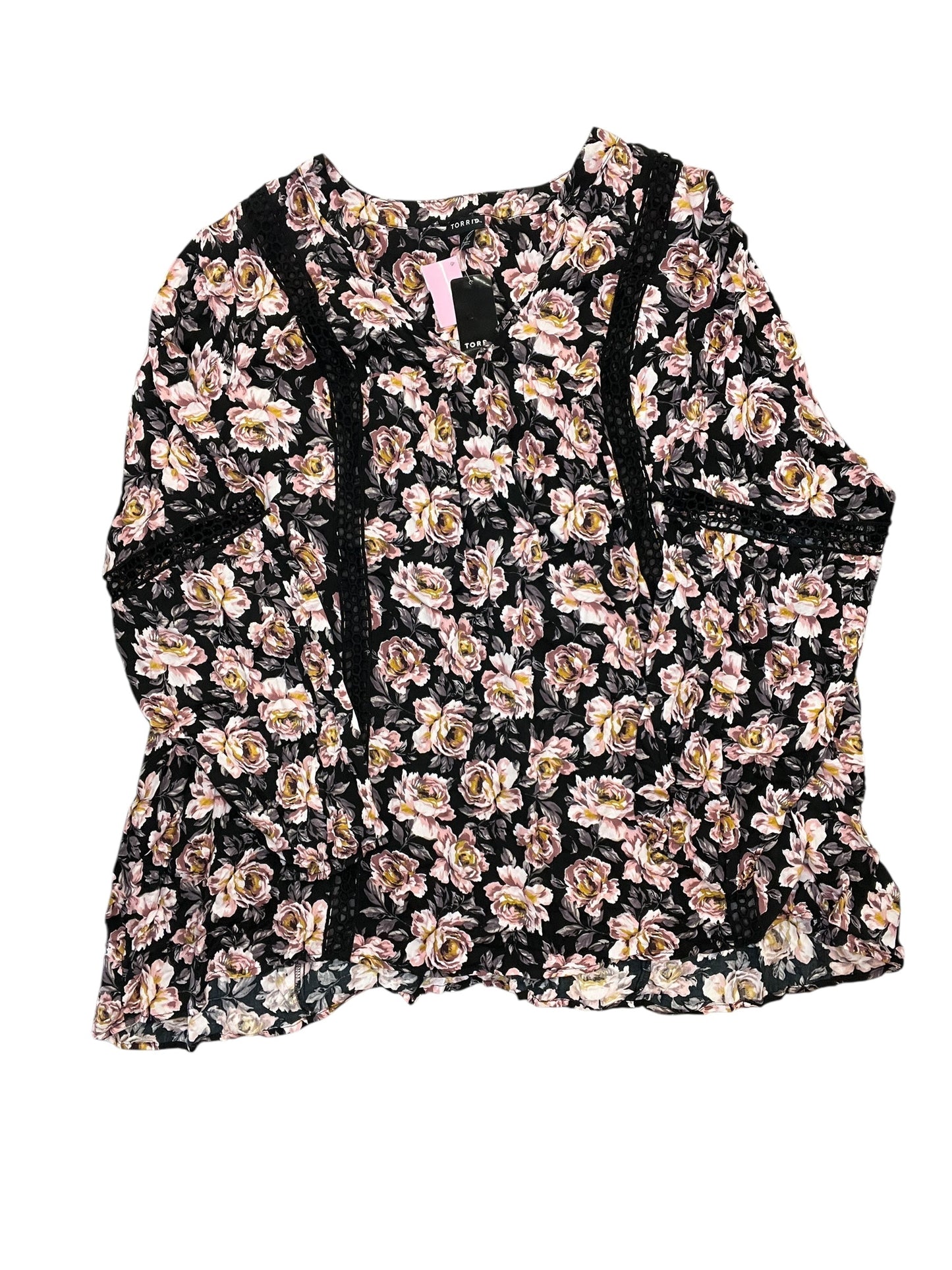 Blouse Ls By Torrid In Floral Print, Size:4X
