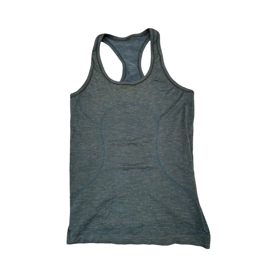Athletic Tank Top By Lululemon In Black & Blue, Size:S
