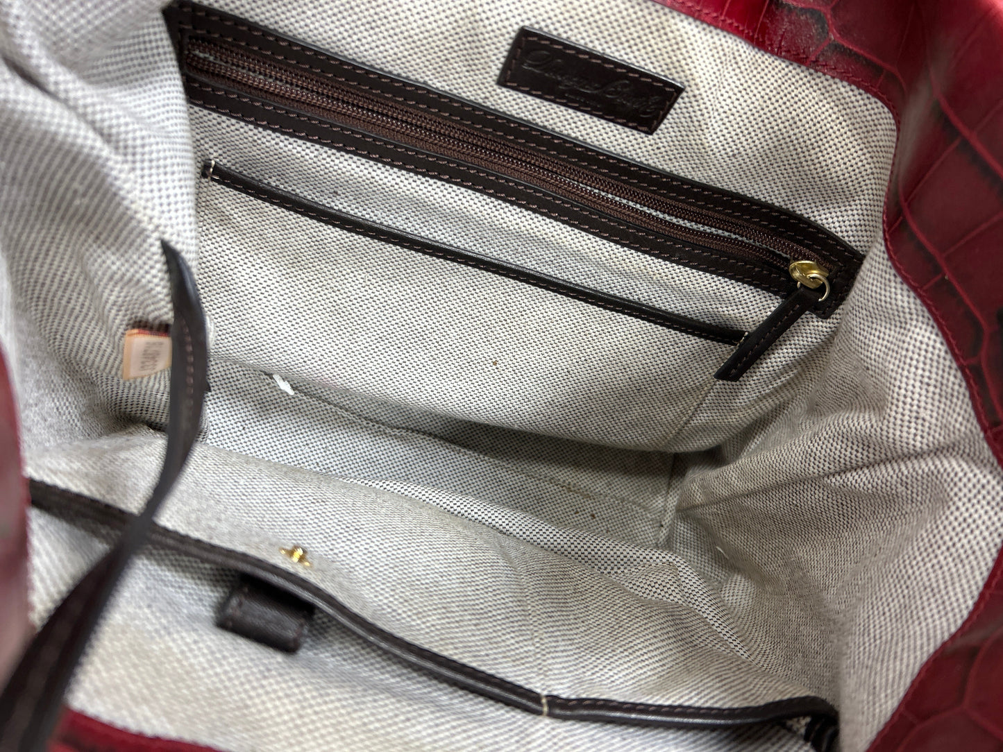 Handbag Designer By Dooney And Bourke In Red, Size:Large