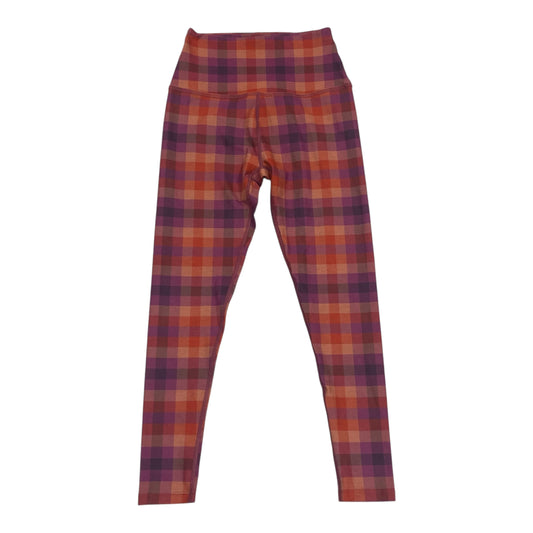 Athletic Leggings By Beyond Yoga In Plaid Pattern, Size:M