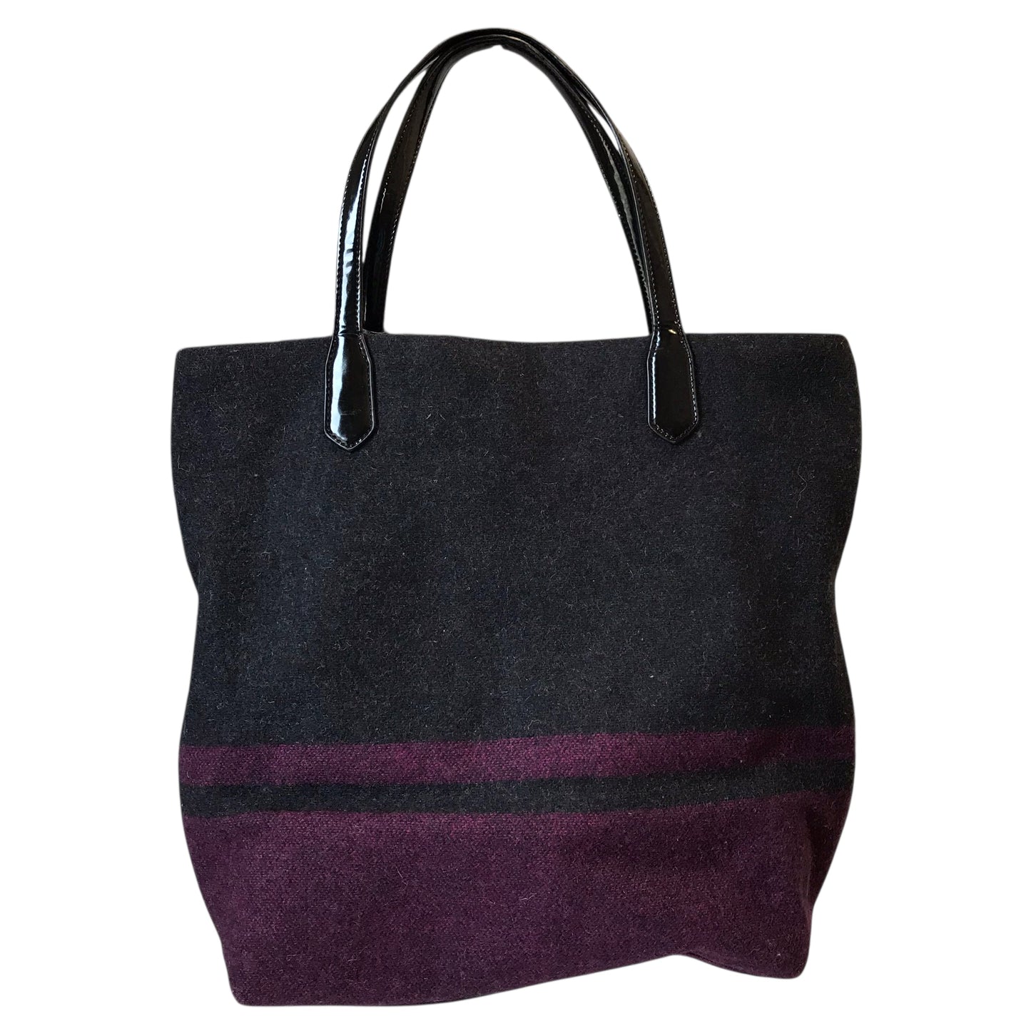 Handbag Designer By Coach In Grey & Purple, Size:Medium