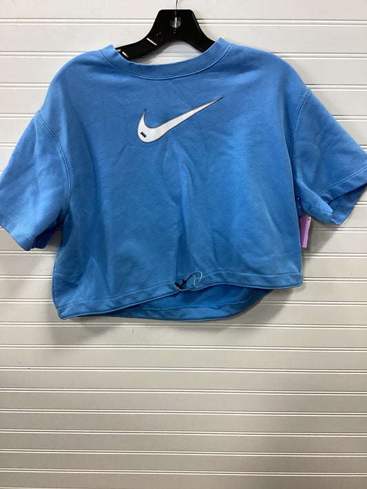 Athletic Top Ss By Nike In Blue, Size:M