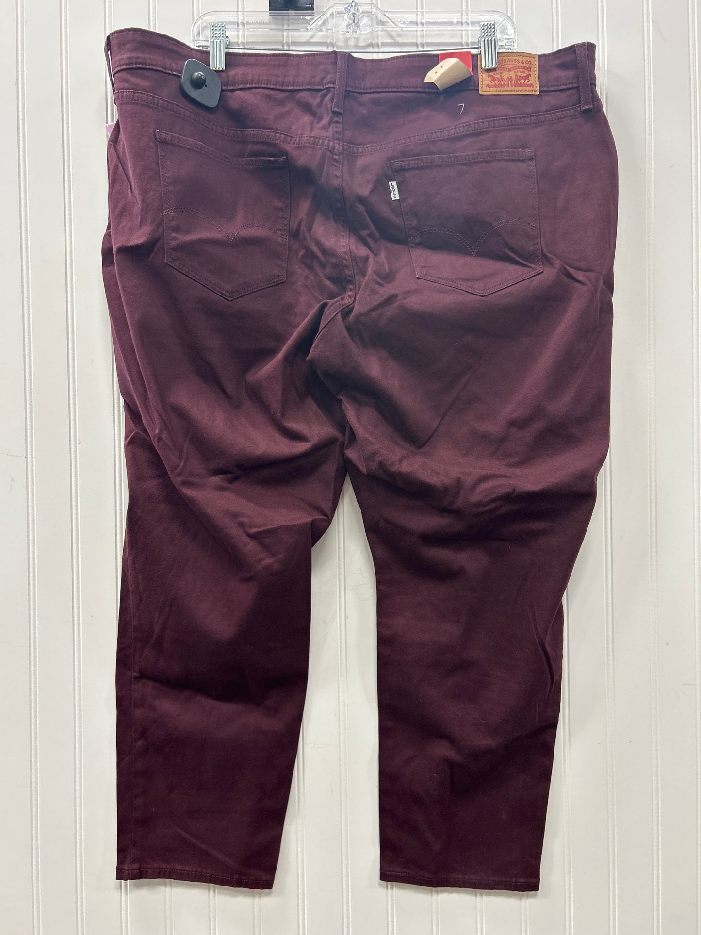 Jeans Jeggings By Levis In Maroon, Size:24 NWT