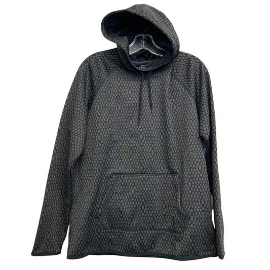 Athletic Sweatshirt Hoodie By Nike Apparel In Black & Grey, Size:L
