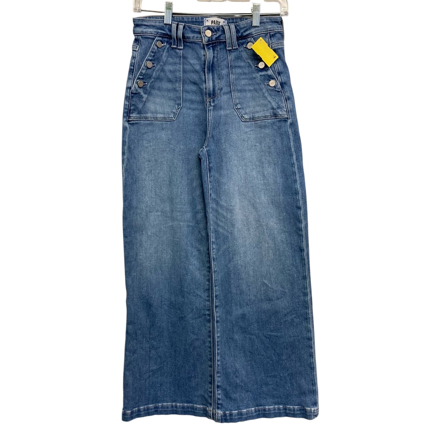 Jeans Wide Leg By Paige In Blue Denim, Size:2