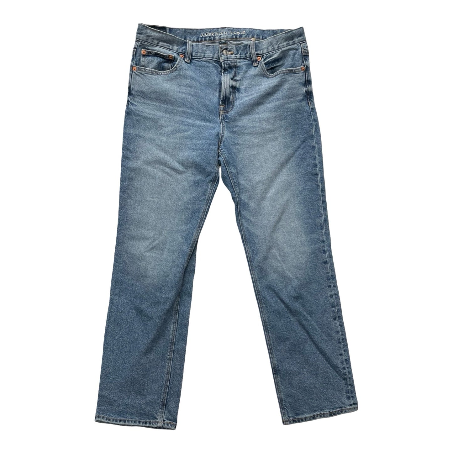 Jeans Straight By American Eagle In Blue Denim, Size:10