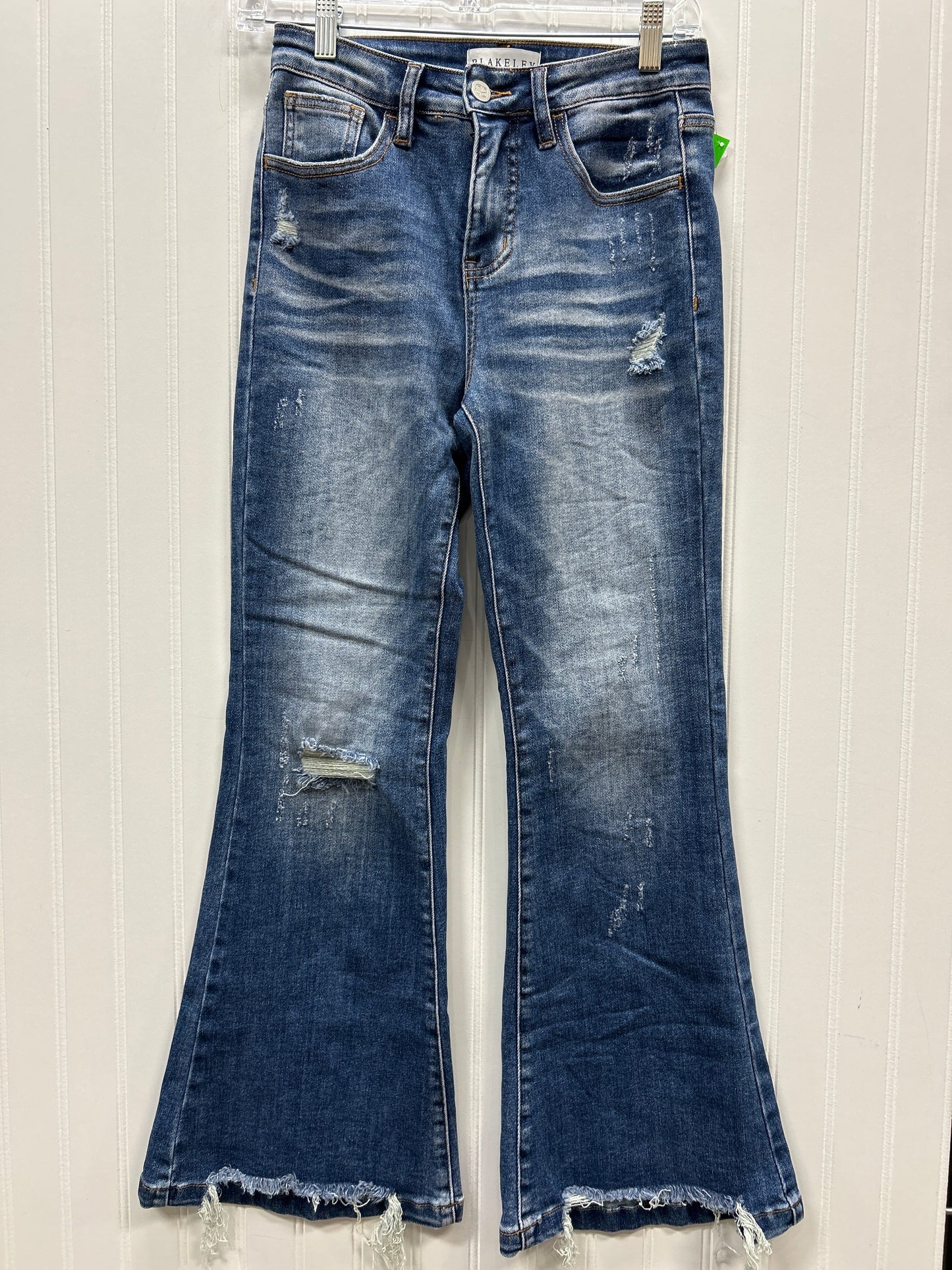 Jeans Flared By Blakeley In Blue Denim, Size:2