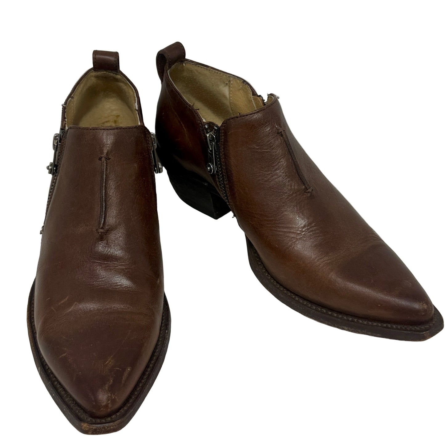 Sacha Moto Shooties Designer By Frye In Tan, Size: 9