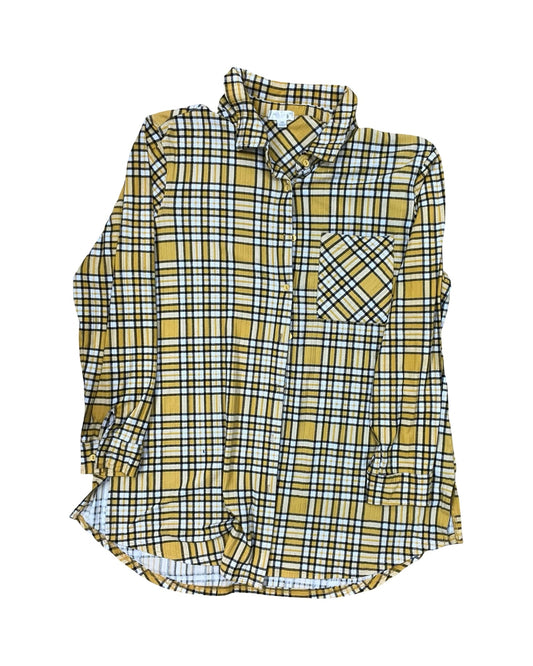 Blouse Ls By Orange Kiss In Yellow, Size:1X