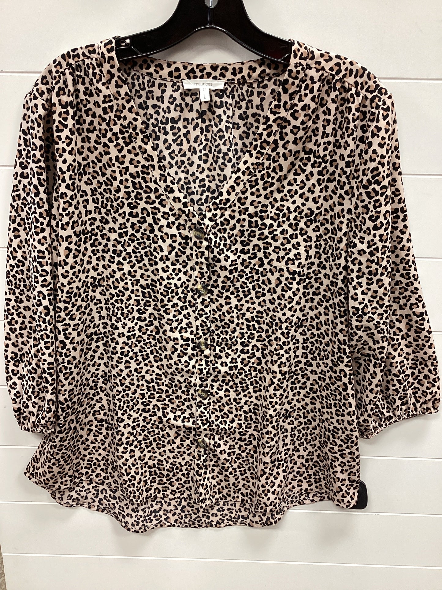 Top Ls By Maurices In Leopard Print, Size:L