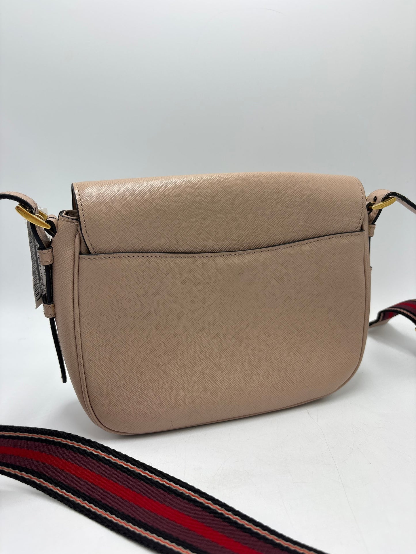 Prada Saffiano Flap Cipria Luxury Crossbody Handbag