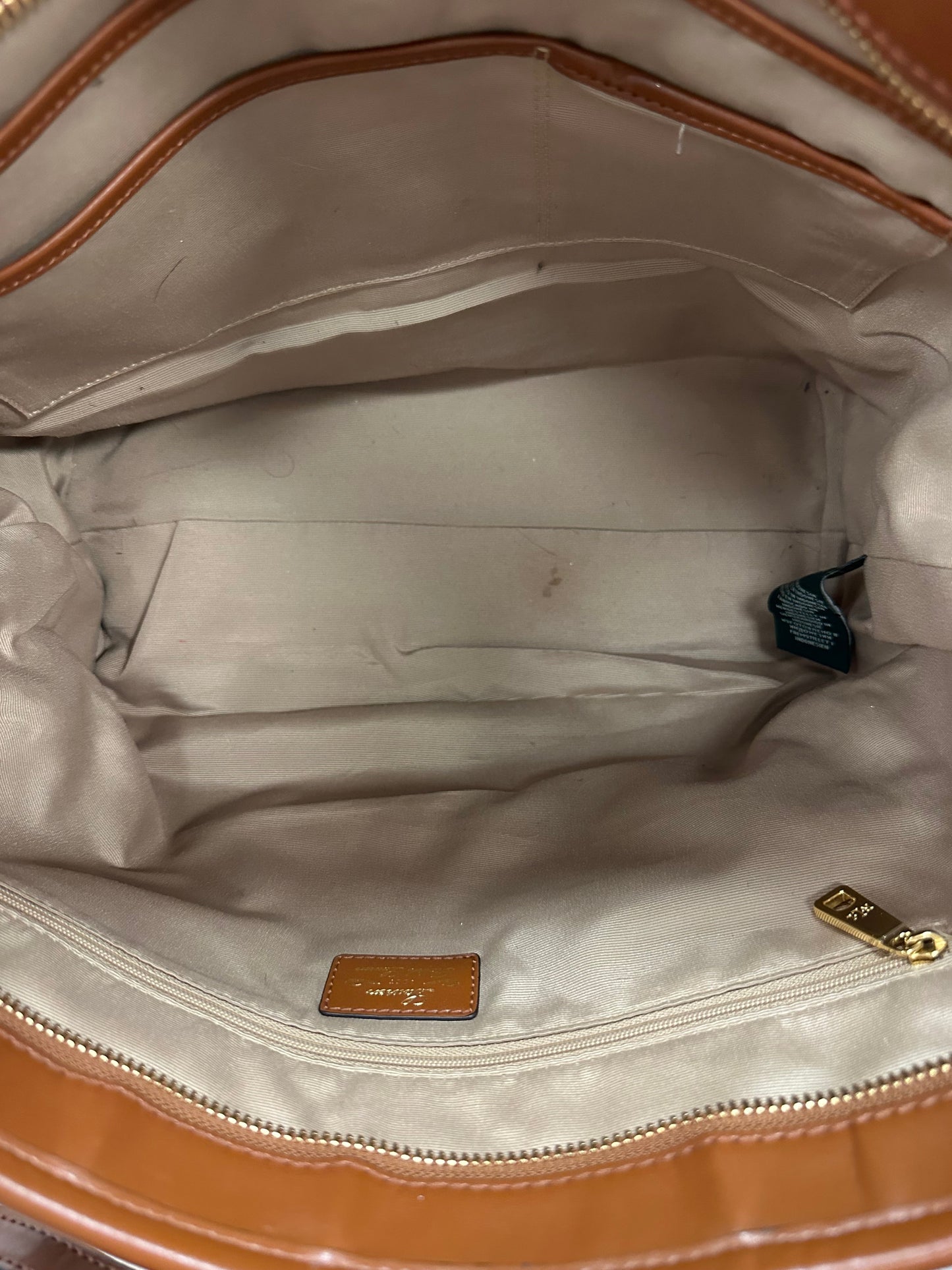 Handbag By Lauren By Ralph Lauren In Blue & Green, Size:Large