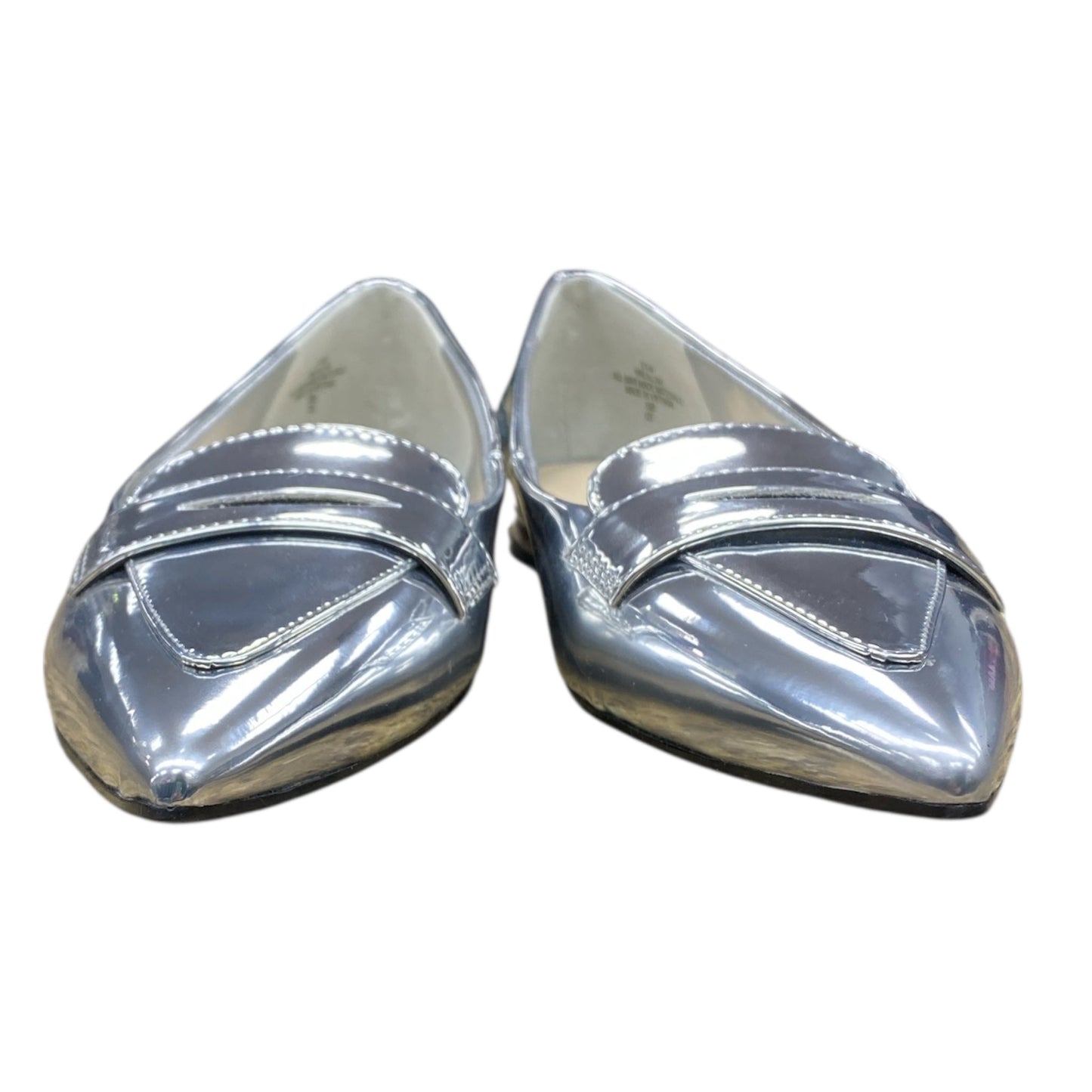 Shoes Flats By Nine West In Silver, Size:8.5