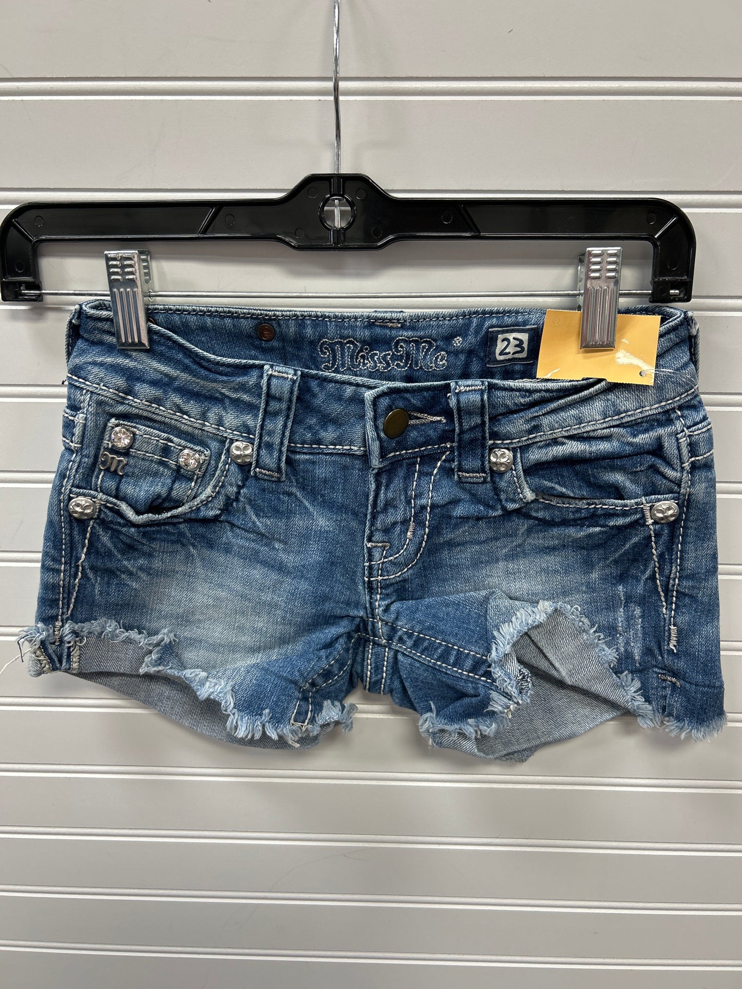 Shorts By Miss Me In Blue Denim, Size:2