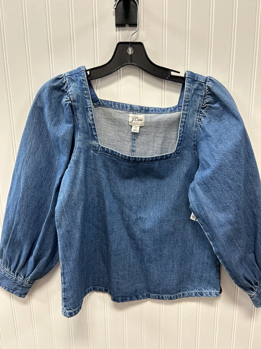Top Ls By J. Crew In Blue Denim, Size:S