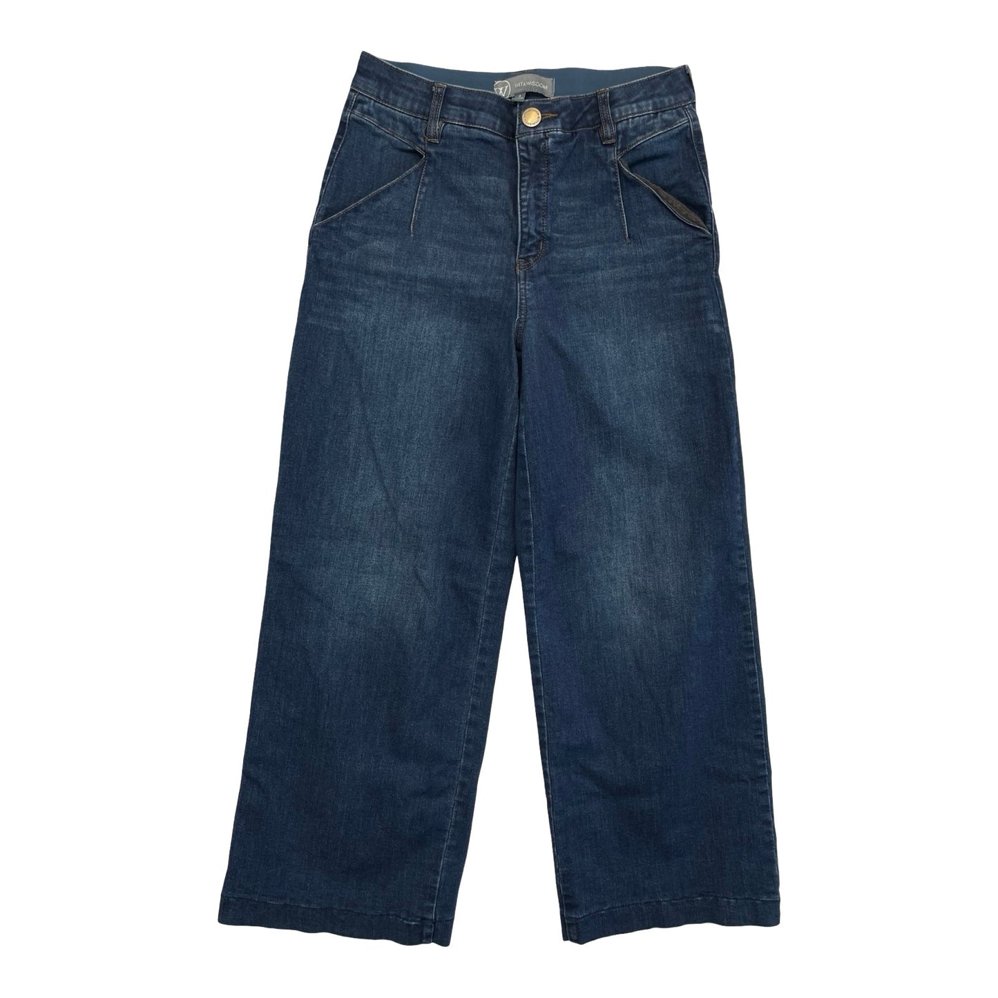 Jeans Wide Leg By Wit & Wisdom In Blue Denim, Size:4