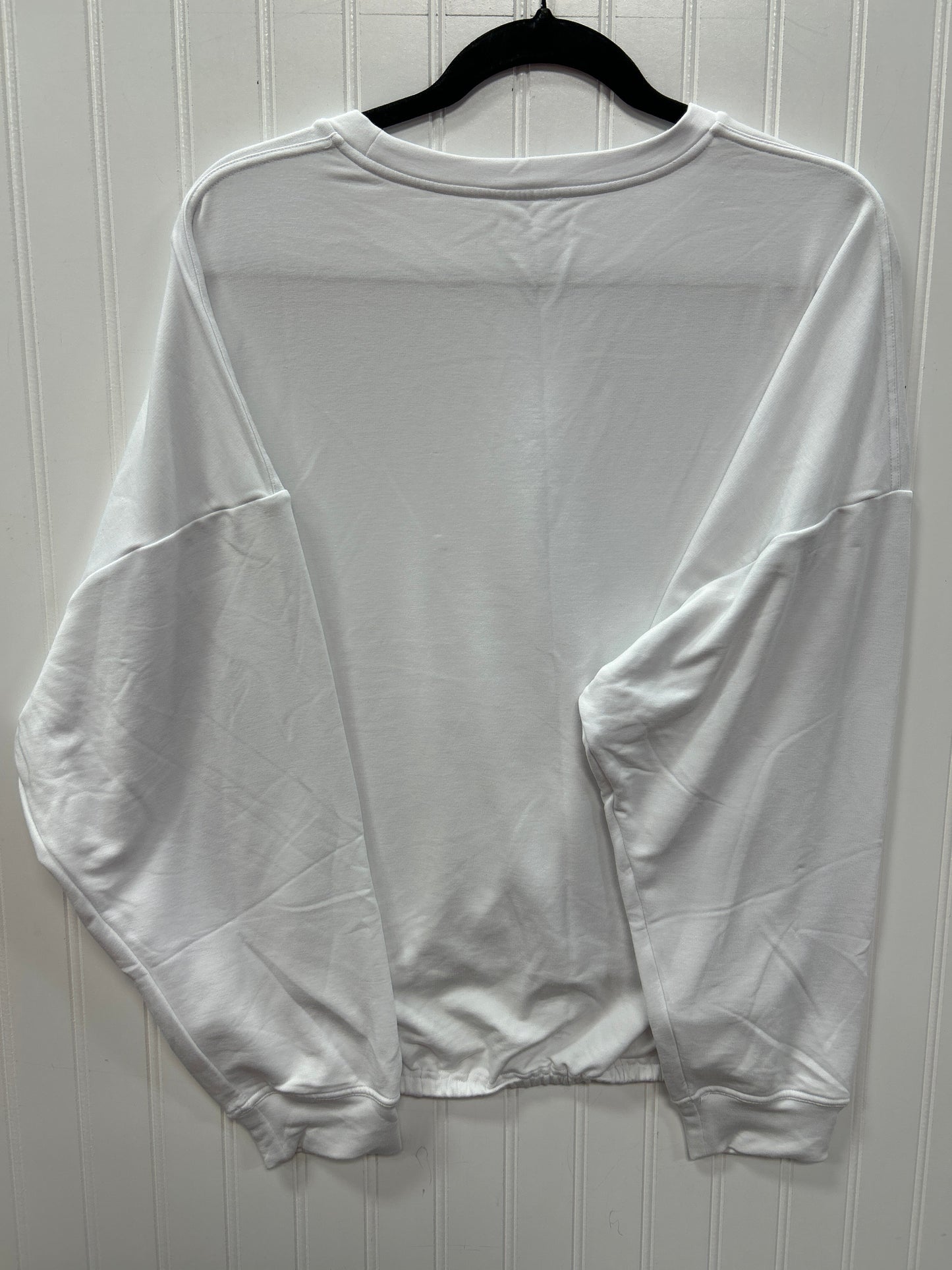 Athletic Top Ls Crewneck By Fabletics In White, Size:1X