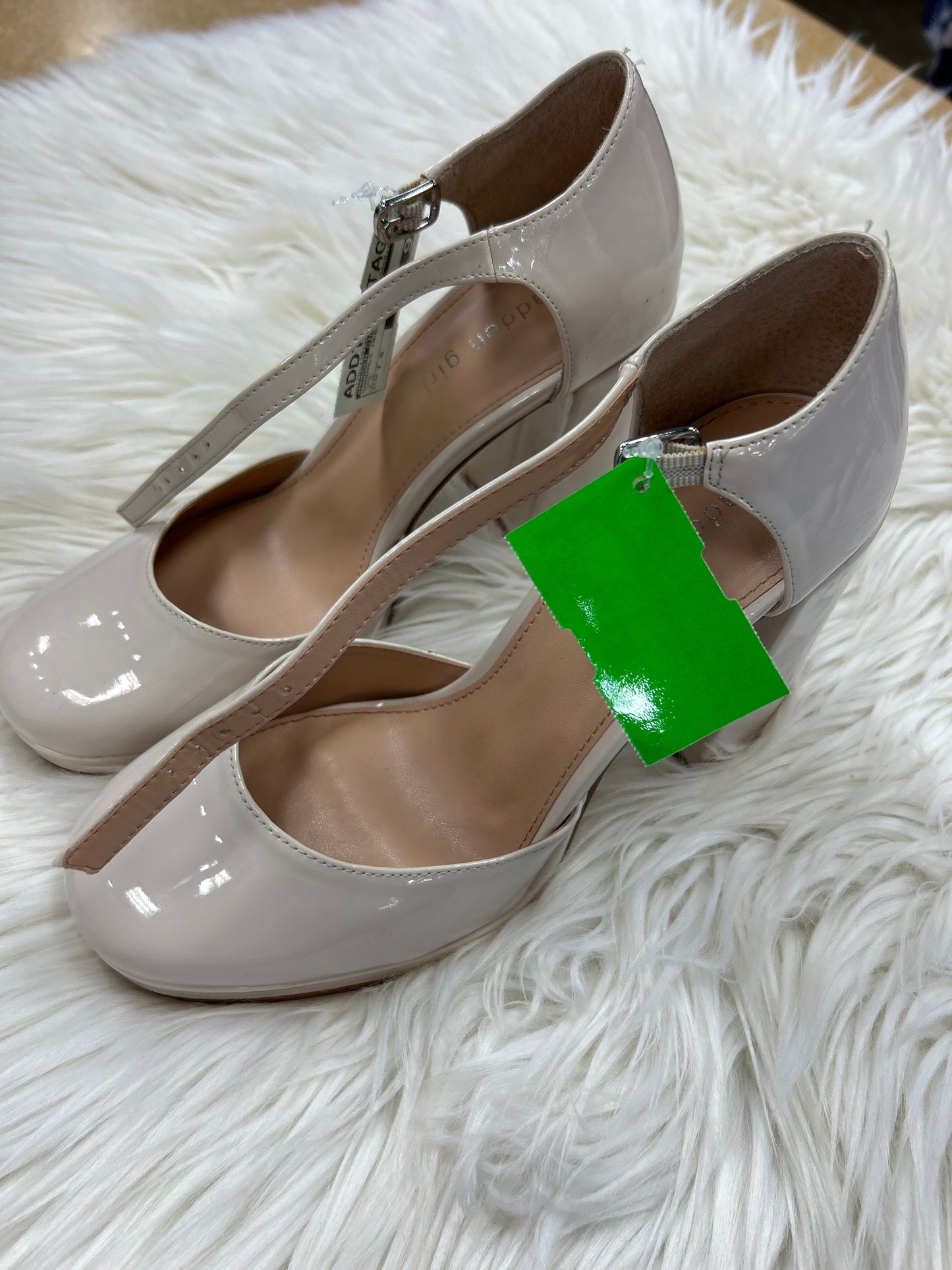 Sandals Heels Block By Madden Girl In Tan, Size:7.5