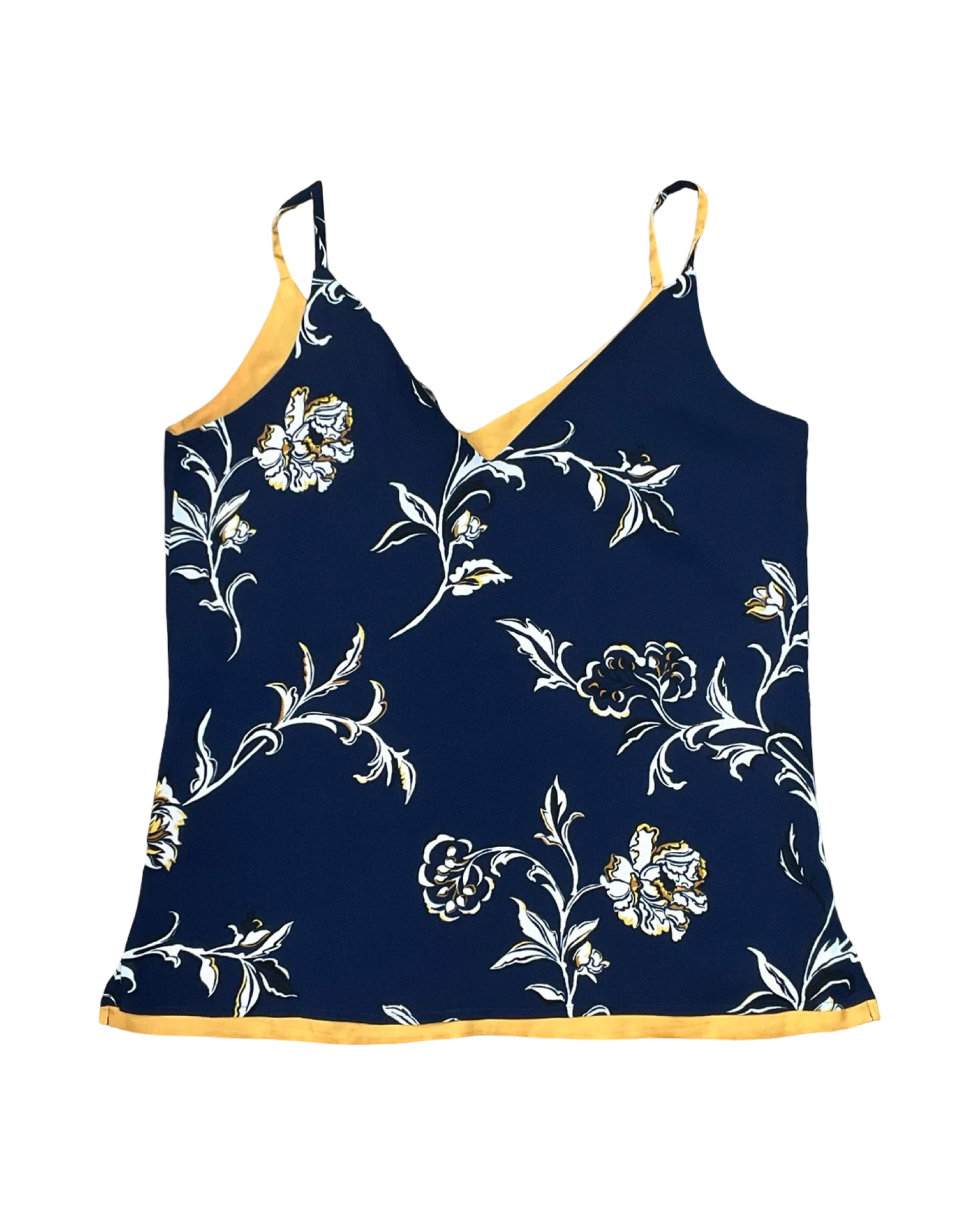 Top Cami By White House Black Market In Blue & Yellow, Size:Xs