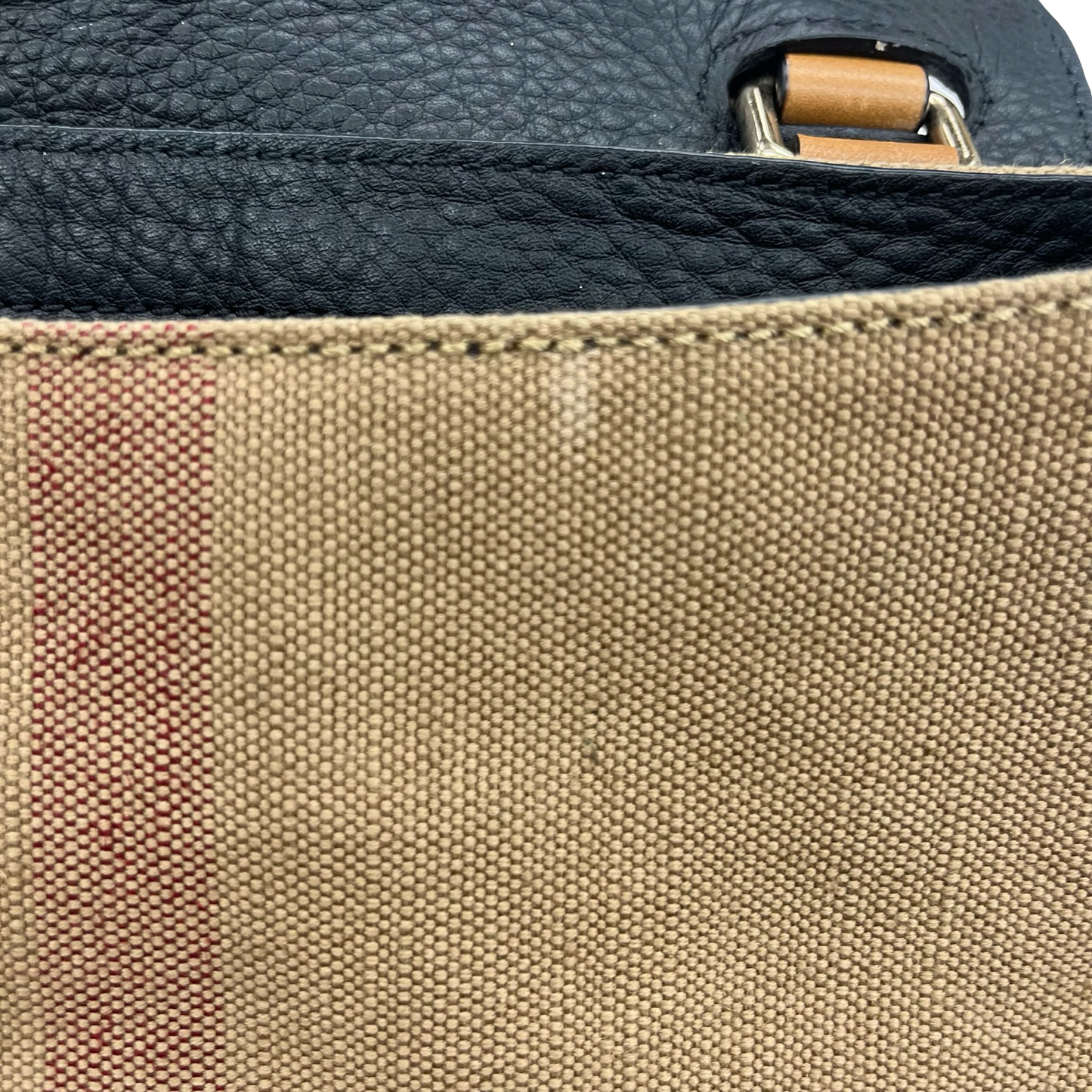 Crossbody Luxury Designer By Burberry In Black & Brown, Size:Medium