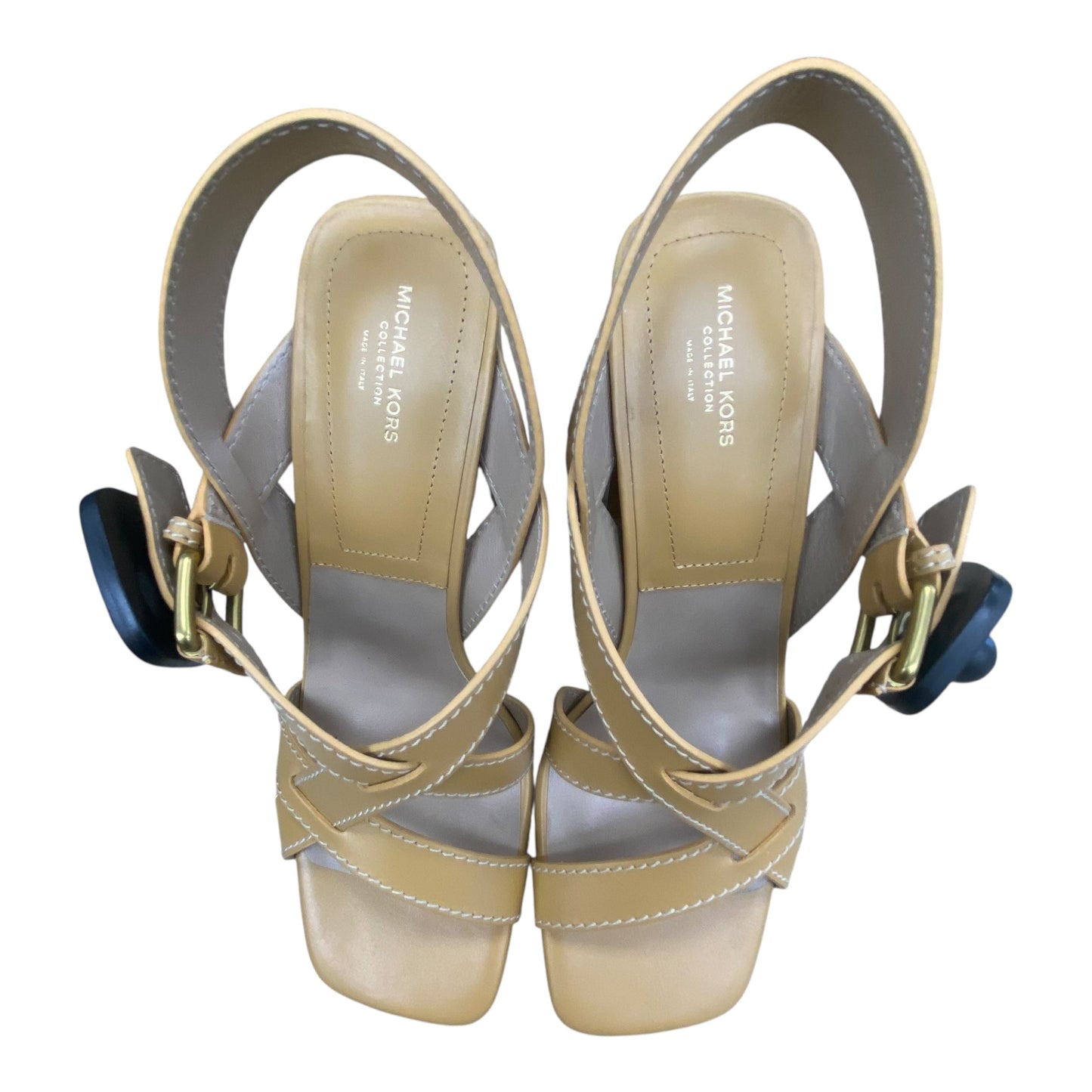 Sandals Designer By Michael Kors In Tan, Size:8.5